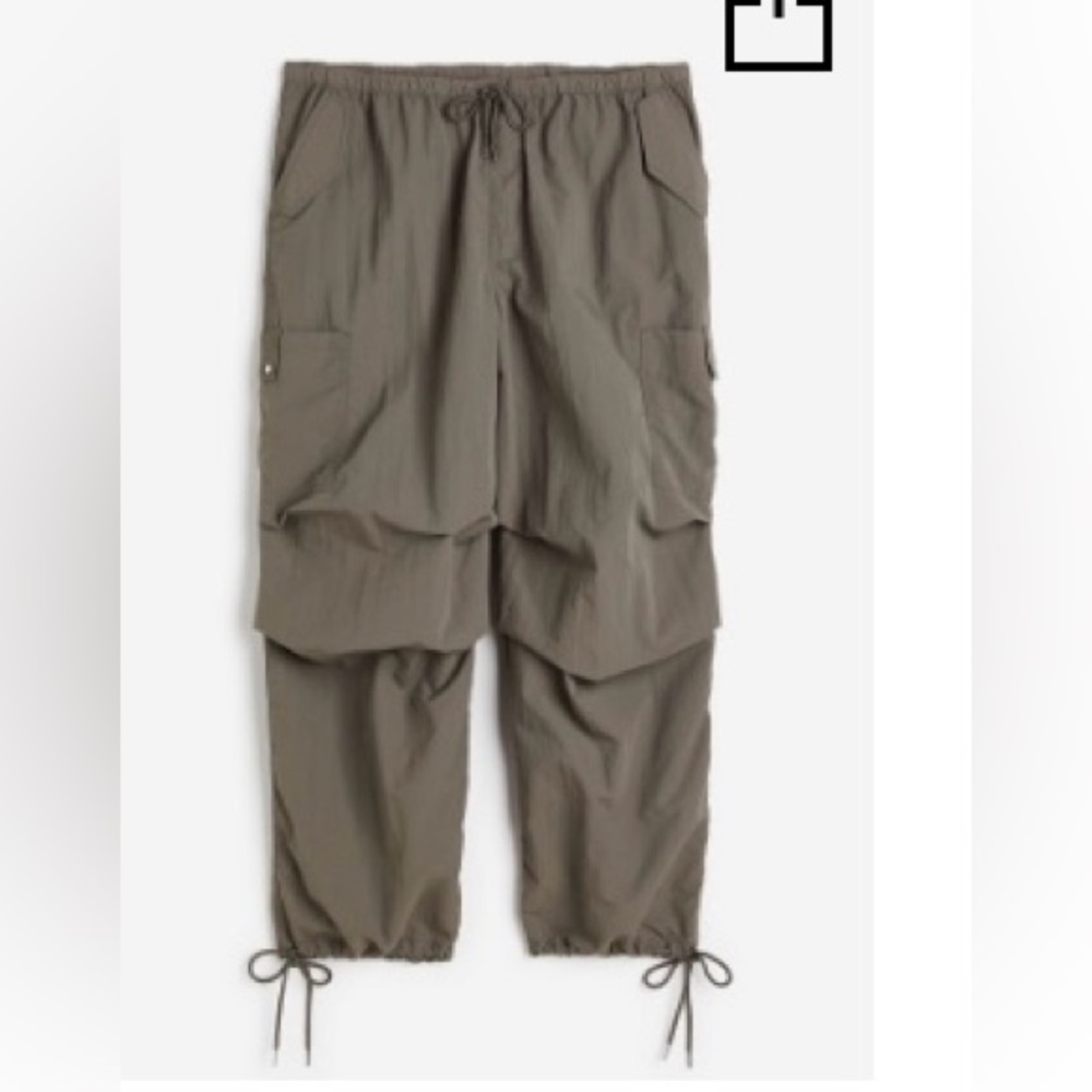 H&M NYLON PARACHUTE PANTS
